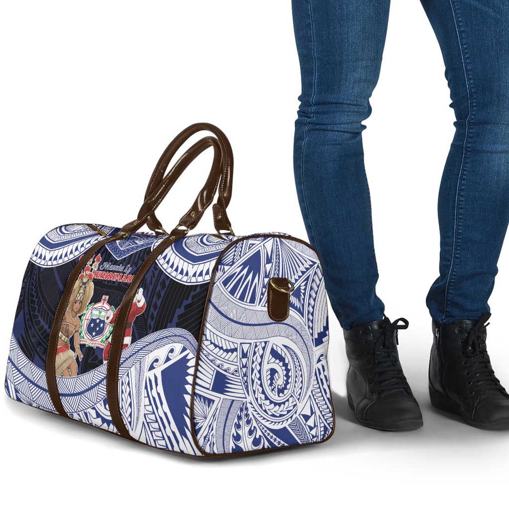 Samoa Christmas Travel Bag Samoan Siva Dance With Santa - Polynesian Pride