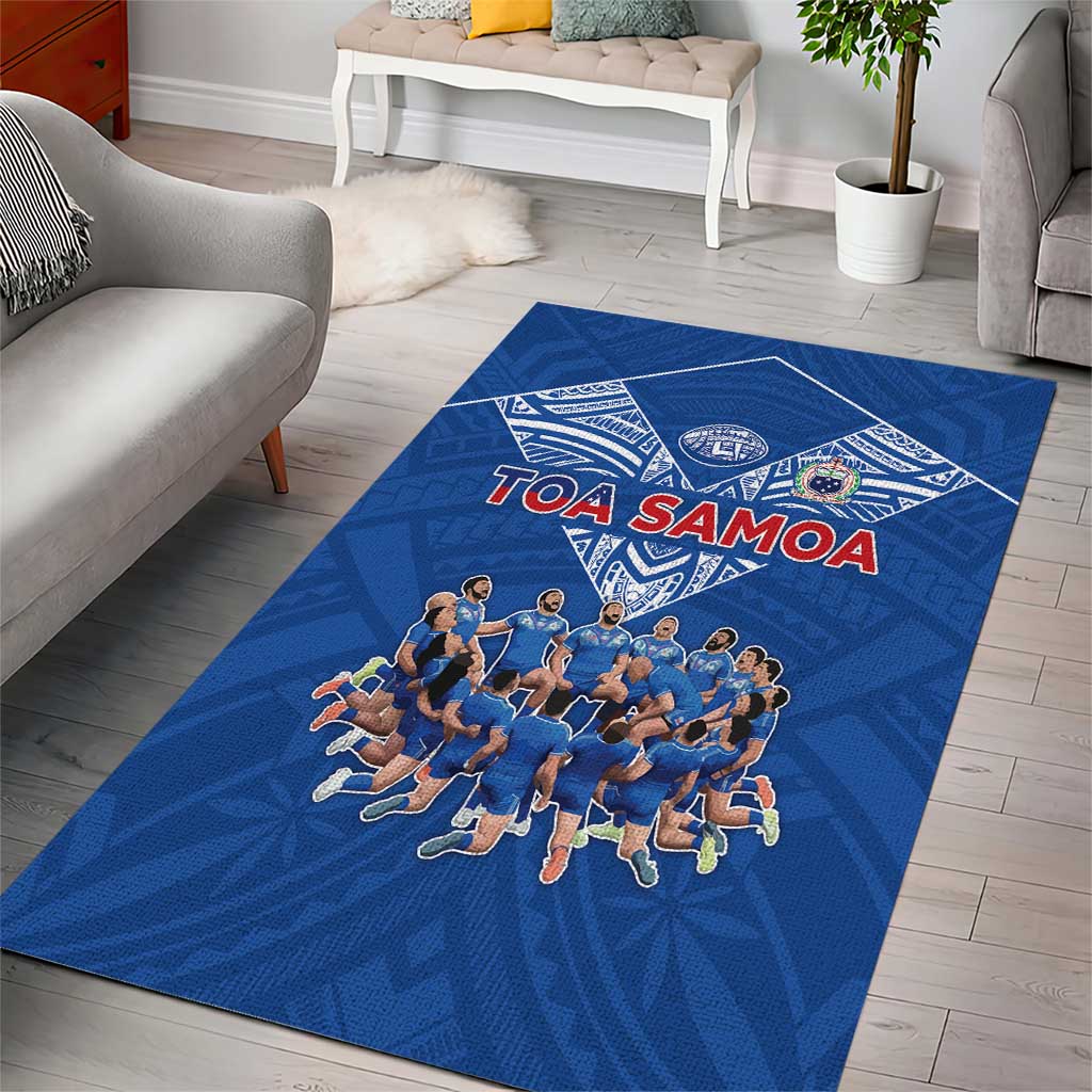 Toa Samoa Area Rug Samoan Warrior Spirit Rugby - Polynesian Pride