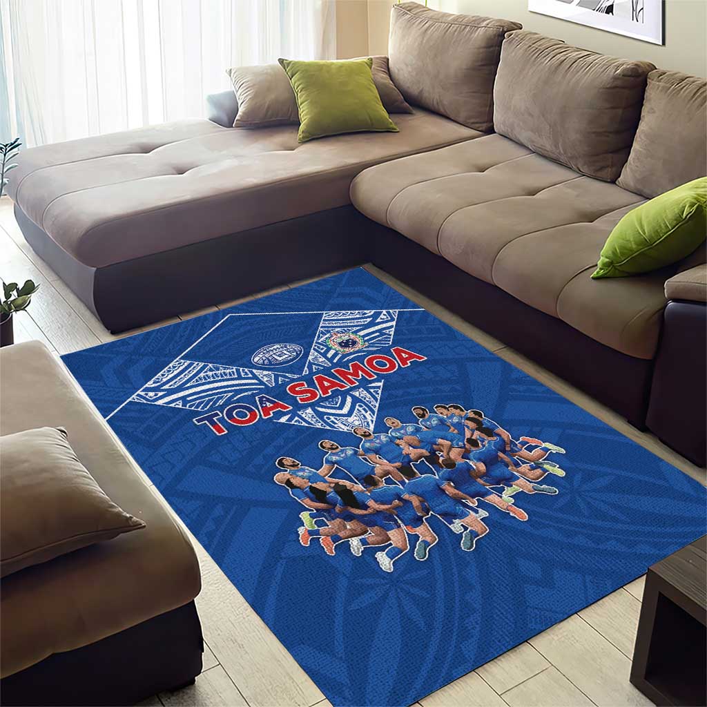 Toa Samoa Area Rug Samoan Warrior Spirit Rugby - Polynesian Pride