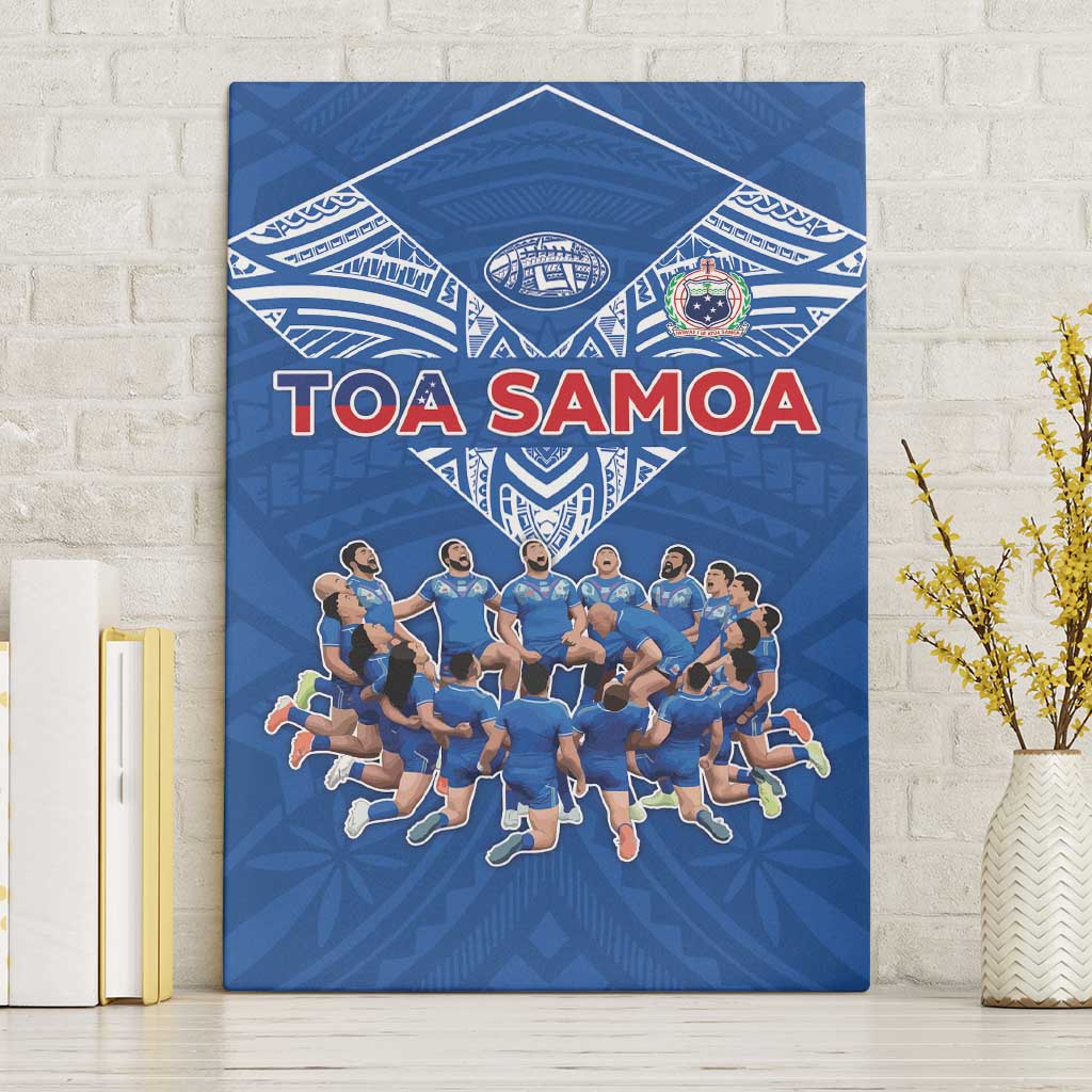 Toa Samoa Canvas Wall Art Samoan Warrior Spirit Rugby - Polynesian Pride