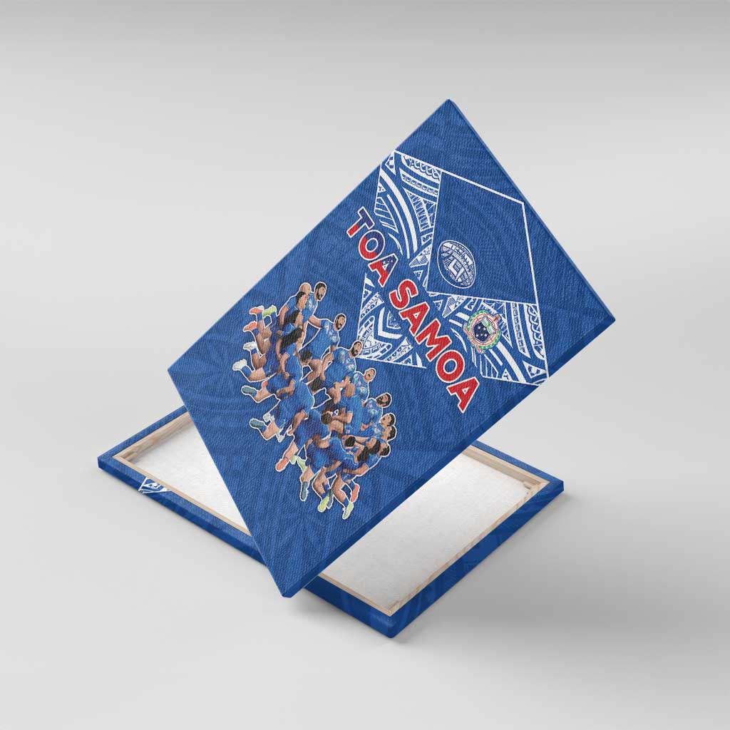 Toa Samoa Canvas Wall Art Samoan Warrior Spirit Rugby - Polynesian Pride