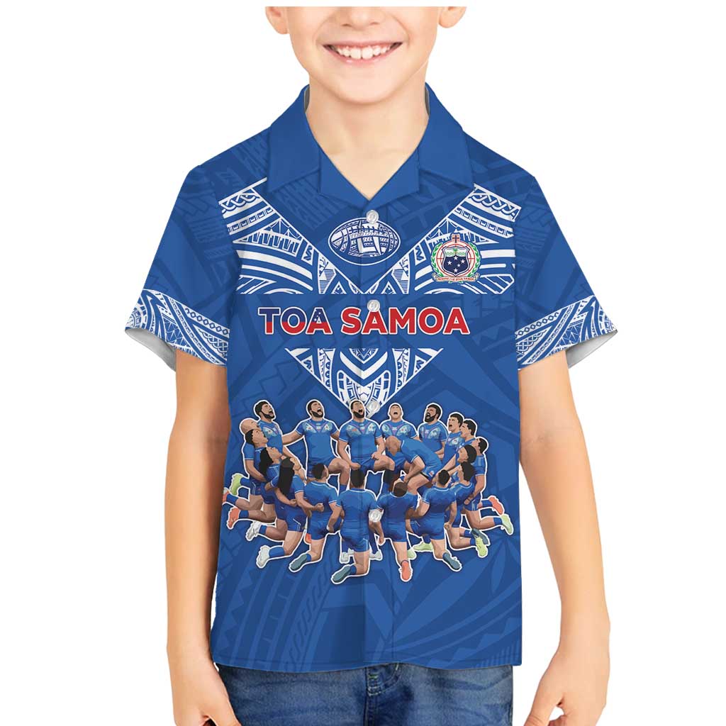 Toa Samoa Family Matching Mermaid Dress and Hawaiian Shirt Samoan Warrior Spirit Rugby - Polynesian Pride