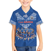 Toa Samoa Family Matching Off Shoulder Short Dress and Hawaiian Shirt Samoan Warrior Spirit Rugby - Polynesian Pride