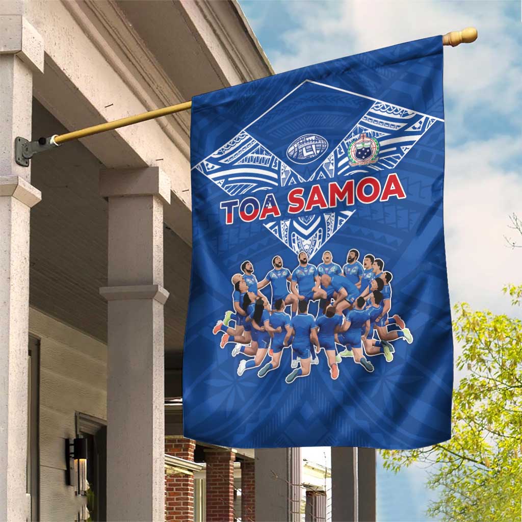 Toa Samoa Garden Flag Samoan Warrior Spirit Rugby - Polynesian Pride