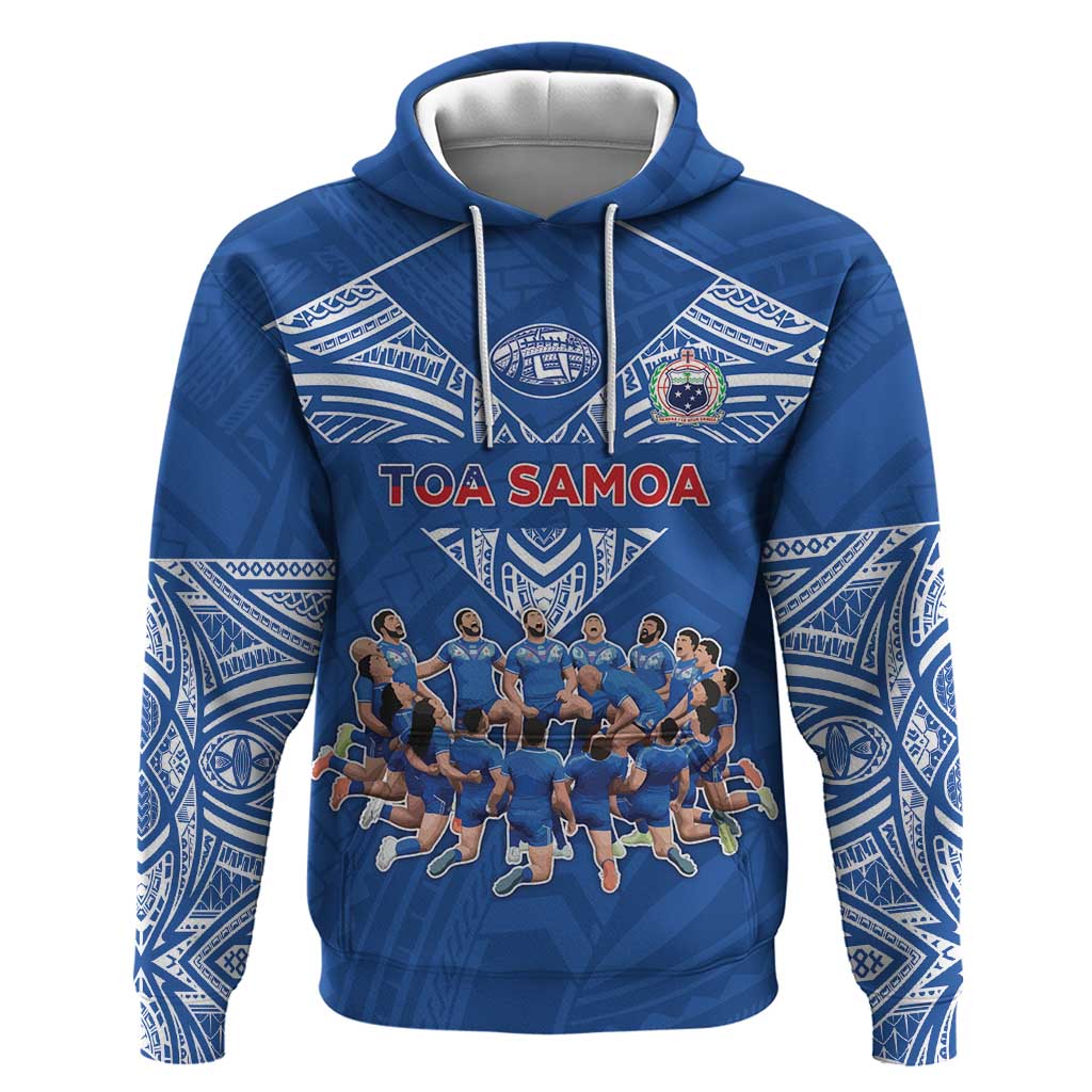 Toa Samoa Hoodie Samoan Warrior Spirit Rugby - Polynesian Pride
