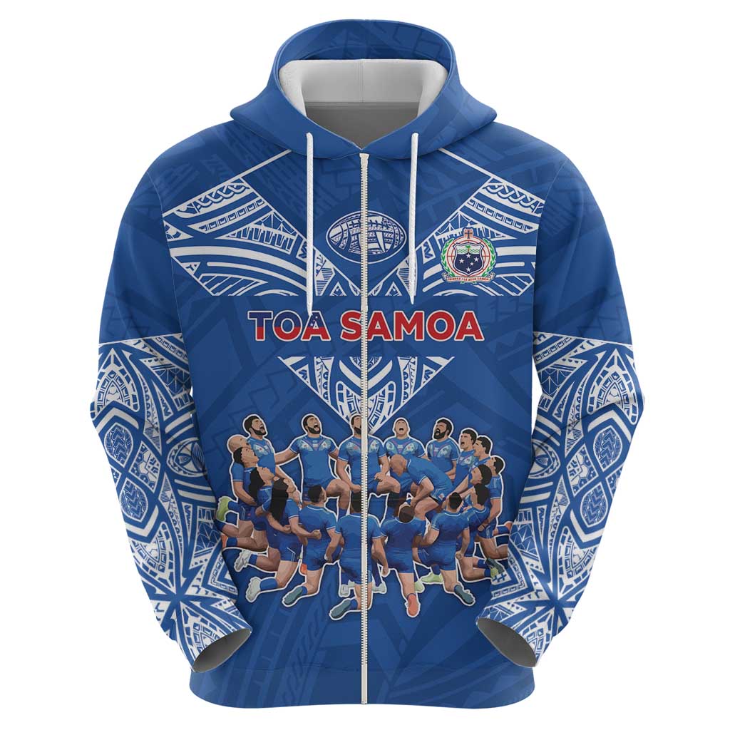 Toa Samoa Hoodie Samoan Warrior Spirit Rugby - Polynesian Pride