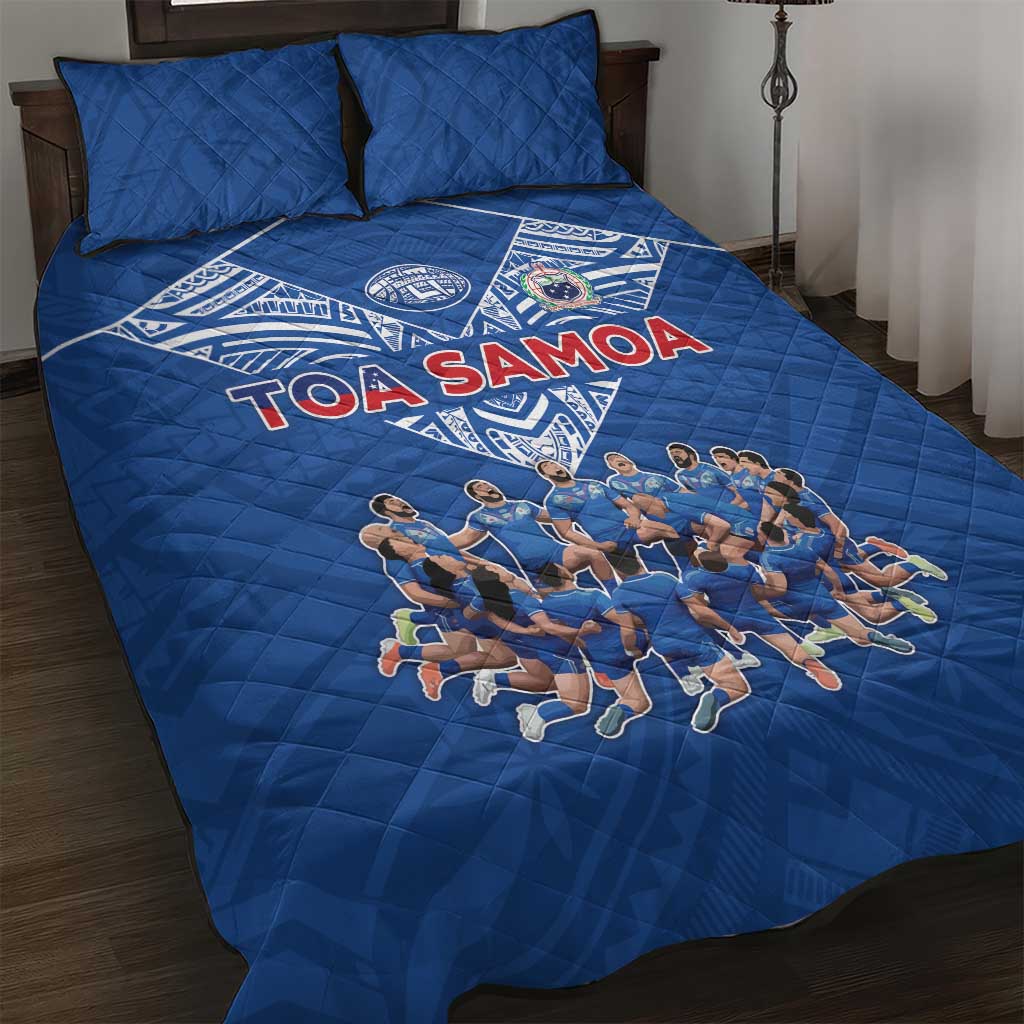 Toa Samoa Quilt Bed Set Samoan Warrior Spirit Rugby - Polynesian Pride