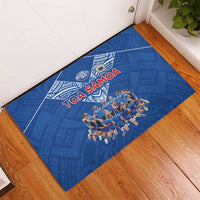 Toa Samoa Rubber Doormat Samoan Warrior Spirit Rugby - Polynesian Pride