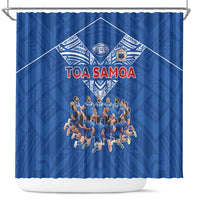 Toa Samoa Shower Curtain Samoan Warrior Spirit Rugby - Polynesian Pride