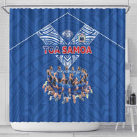 Toa Samoa Shower Curtain Samoan Warrior Spirit Rugby - Polynesian Pride