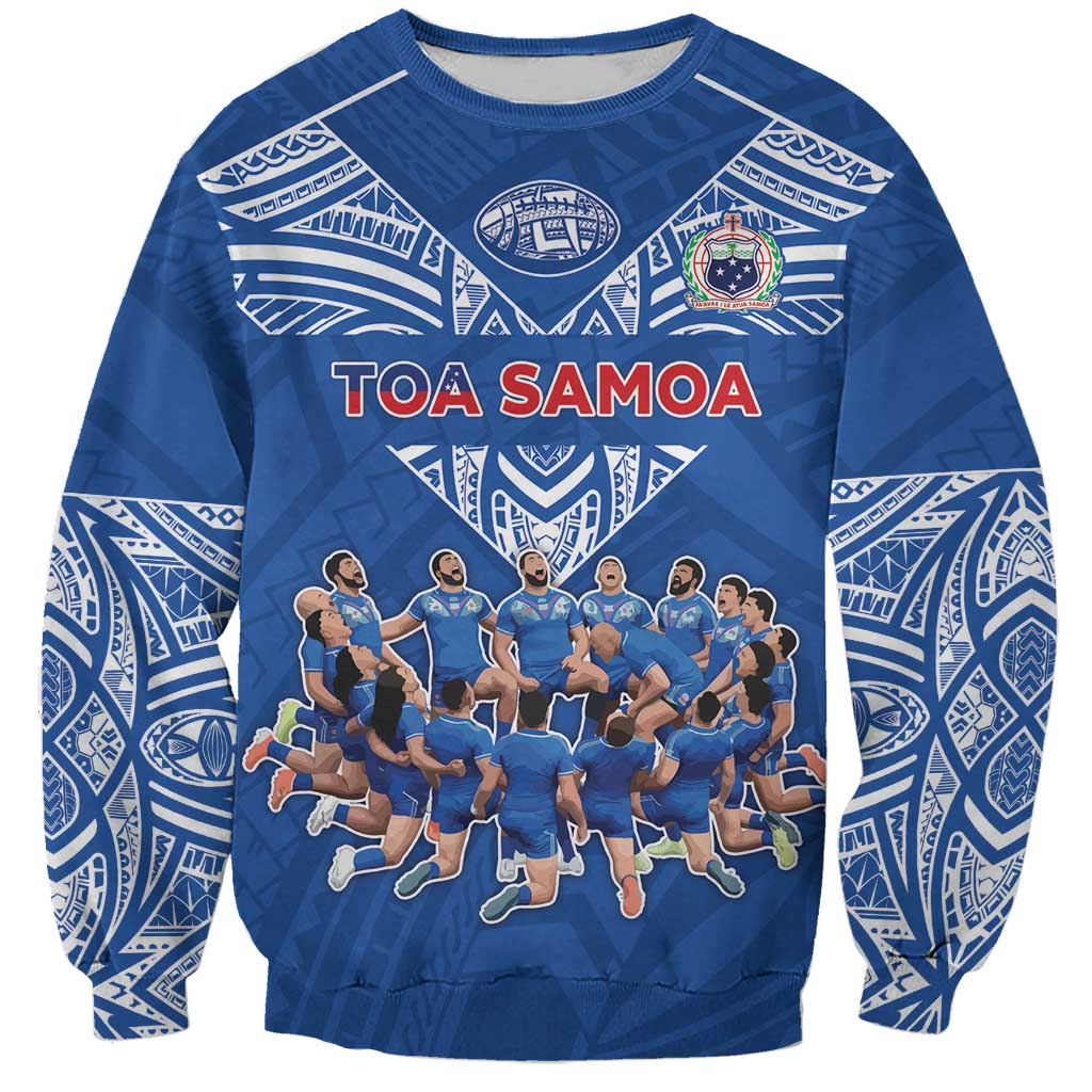 Toa Samoa Sweatshirt Samoan Warrior Spirit Rugby - Polynesian Pride
