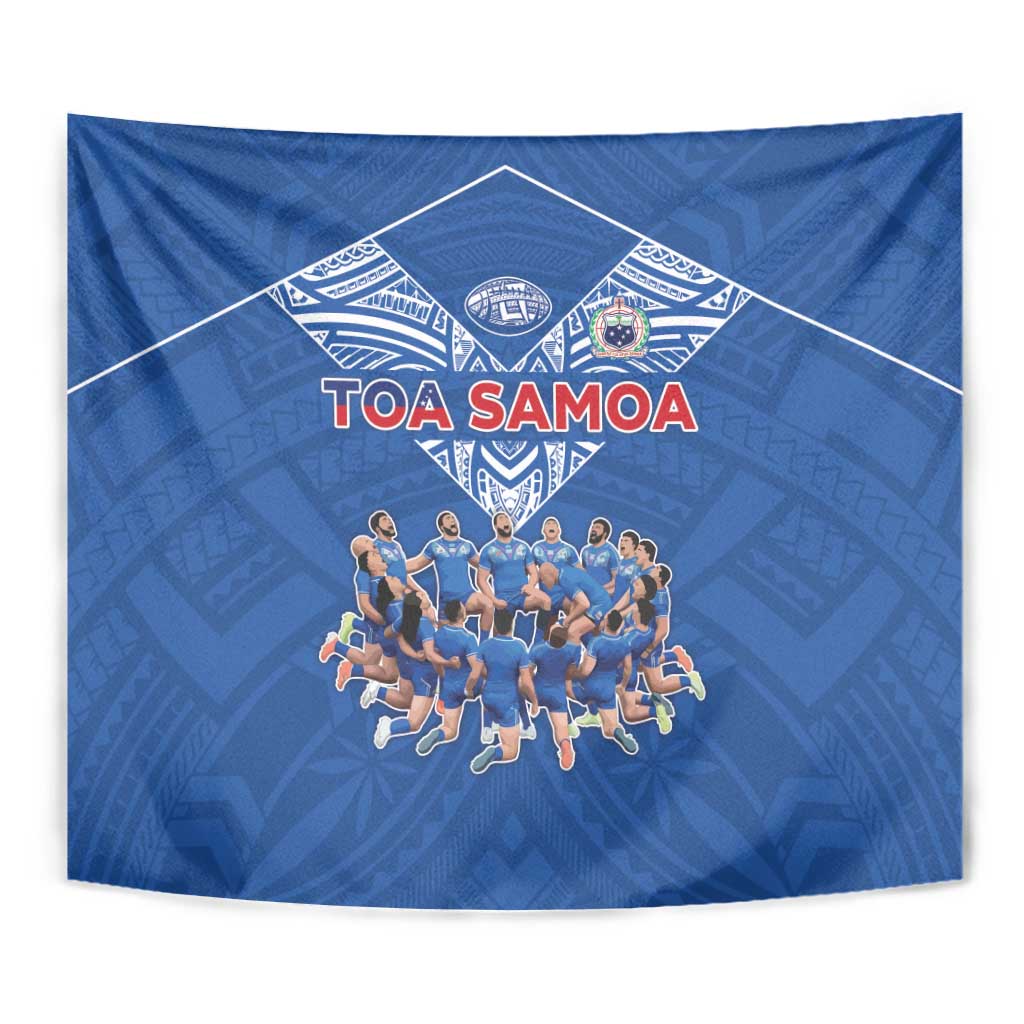 Toa Samoa Tapestry Samoan Warrior Spirit Rugby - Polynesian Pride