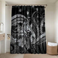 Maori Romantic Valentine Bathroom Set The Hongi Kiss Black Galaxy