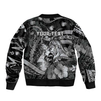 Personalised Maori Romantic Valentine Bomber Jacket The Hongi Kiss Black Galaxy DT05 - Polynesian Pride