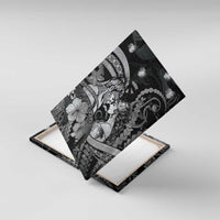 Maori Romantic Valentine Canvas Wall Art The Hongi Kiss Black Galaxy