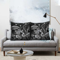 Maori Romantic Valentine Pillow Cover The Hongi Kiss Black Galaxy DT05 - Polynesian Pride
