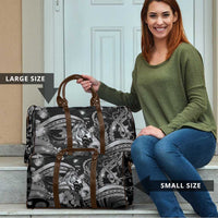 Maori Romantic Valentine Travel Bag The Hongi Kiss Black Galaxy