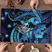 Maori Romantic Valentine Puzzle The Hongi Kiss Blue Galaxy