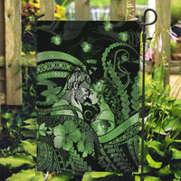 Maori Romantic Valentine Garden Flag The Hongi Kiss Green Galaxy