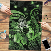 Maori Romantic Valentine Puzzle The Hongi Kiss Green Galaxy