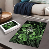 Maori Romantic Valentine Puzzle The Hongi Kiss Green Galaxy