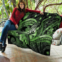 Maori Romantic Valentine Quilt The Hongi Kiss Green Galaxy DT05 - Polynesian Pride