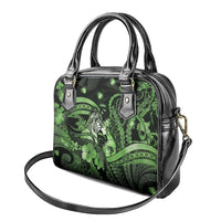Maori Romantic Valentine Shoulder Handbag The Hongi Kiss Green Galaxy