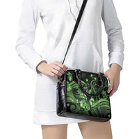 Maori Romantic Valentine Shoulder Handbag The Hongi Kiss Green Galaxy