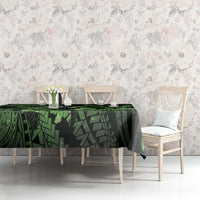 Maori Romantic Valentine Tablecloth The Hongi Kiss Green Galaxy