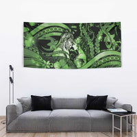 Maori Romantic Valentine Tapestry The Hongi Kiss Green Galaxy