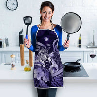 Maori Romantic Valentine Apron The Hongi Kiss Purple Galaxy