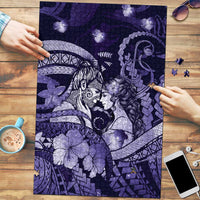 Maori Romantic Valentine Puzzle The Hongi Kiss Purple Galaxy