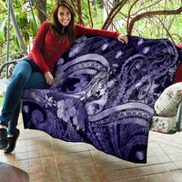 Maori Romantic Valentine Quilt The Hongi Kiss Purple Galaxy