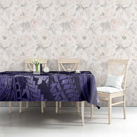 Maori Romantic Valentine Tablecloth The Hongi Kiss Purple Galaxy