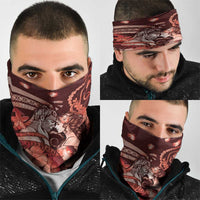 Maori Romantic Valentine Neck Gaiter The Hongi Kiss Red Galaxy DT05 - Polynesian Pride