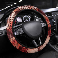 Maori Romantic Valentine Steering Wheel Cover The Hongi Kiss Red Galaxy