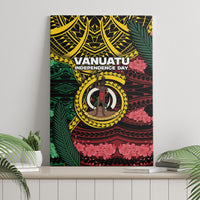 Vanuatu Independence Day Canvas Wall Art Boar Tusk Warrior Tribal Floral Patterns