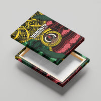 Vanuatu Independence Day Canvas Wall Art Boar Tusk Warrior Tribal Floral Patterns