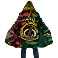 Personalised Vanuatu Independence Day Cloak Boar Tusk Warrior Tribal Floral Patterns