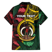 Personalised Vanuatu Independence Day Family Matching Tank Maxi Dress and Hawaiian Shirt Boar Tusk Warrior Tribal Floral Patterns