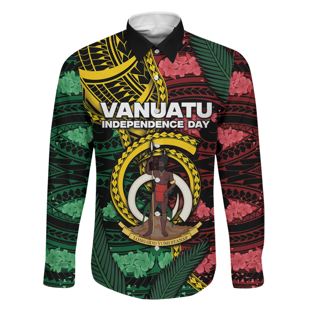 Personalised Vanuatu Independence Day Family Matching Tank Maxi Dress and Hawaiian Shirt Boar Tusk Warrior Tribal Floral Patterns