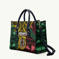 Vanuatu Independence Day Leather Bag Boar Tusk Warrior Tribal Floral Patterns