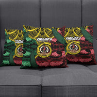 Vanuatu Independence Day Pillow Cover Boar Tusk Warrior Tribal Floral Patterns