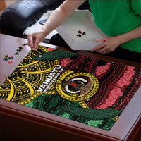 Vanuatu Independence Day Puzzle Boar Tusk Warrior Tribal Floral Patterns