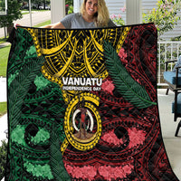 Vanuatu Independence Day Quilt Boar Tusk Warrior Tribal Floral Patterns