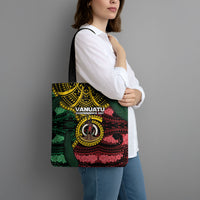Vanuatu Independence Day Tote Bag Boar Tusk Warrior Tribal Floral Patterns