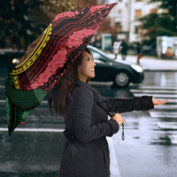 Vanuatu Independence Day Umbrella Boar Tusk Warrior Tribal Floral Patterns