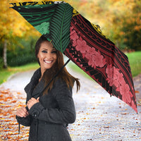 Vanuatu Independence Day Umbrella Boar Tusk Warrior Tribal Floral Patterns