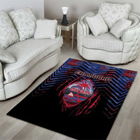 Guam Area Rug Chamorro Seal Tribal Scratch Design - Polynesian Pride
