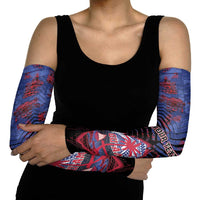 Guam Arm Sleeves Chamorro Seal Tribal Scratch Design - Polynesian Pride